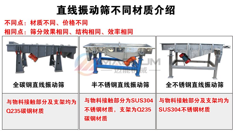 桂圆直线振动筛不同材质